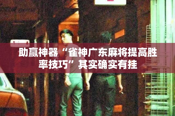 助赢神器“雀神广东麻将提高胜率技巧	”其实确实有挂