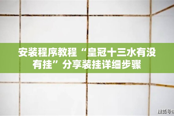 安装程序教程“皇冠十三水有没有挂”分享装挂详细步骤