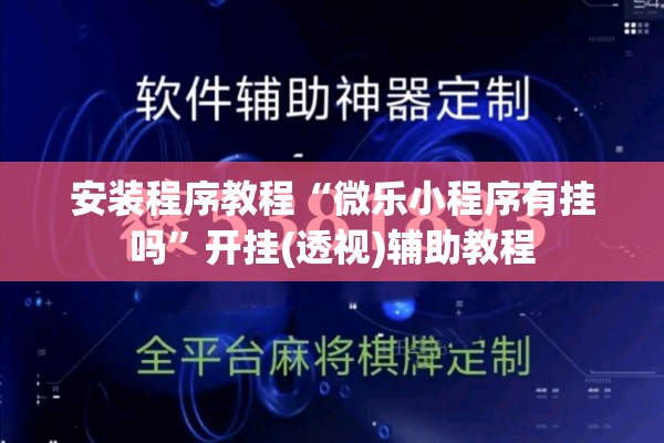 安装程序教程“微乐小程序有挂吗”开挂(透视)辅助教程