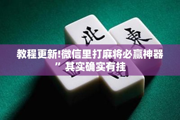 教程更新!微信里打麻将必赢神器”其实确实有挂