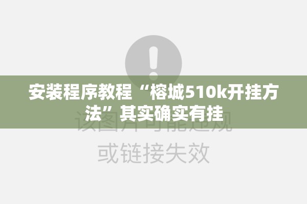 安装程序教程“榕城510k开挂方法	”其实确实有挂