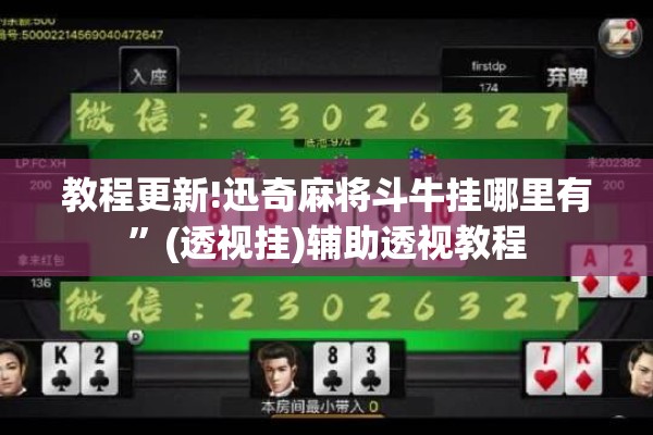 教程更新!迅奇麻将斗牛挂哪里有	”(透视挂)辅助透视教程