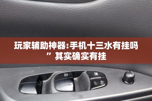 玩家辅助神器:手机十三水有挂吗”其实确实有挂