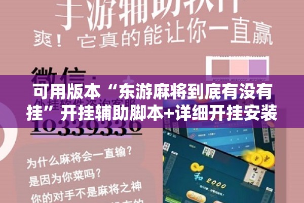 可用版本“东游麻将到底有没有挂”开挂辅助脚本+详细开挂安装教程