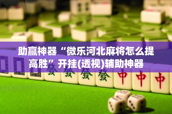 助赢神器“微乐河北麻将怎么提高胜”开挂(透视)辅助神器