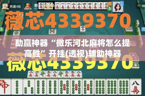 助赢神器“微乐河北麻将怎么提高胜	”开挂(透视)辅助神器