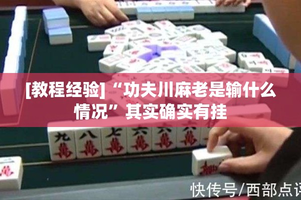 [教程经验]“功夫川麻老是输什么情况	”其实确实有挂