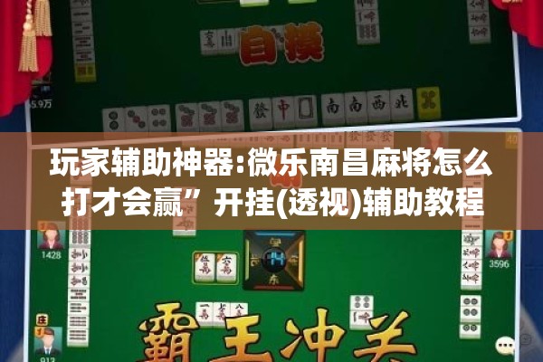 玩家辅助神器:微乐南昌麻将怎么打才会赢	”开挂(透视)辅助教程