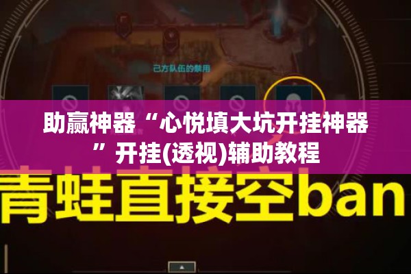 助赢神器“心悦填大坑开挂神器”开挂(透视)辅助教程