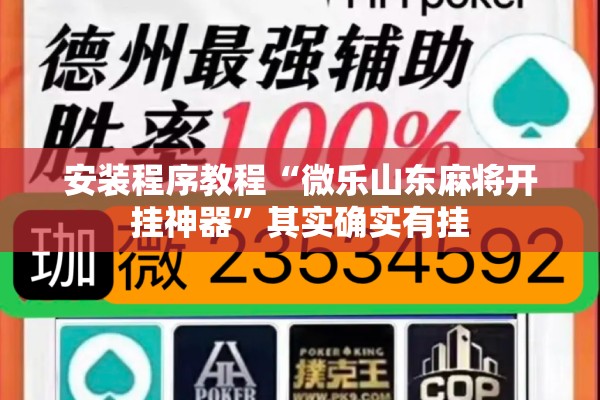 安装程序教程“微乐山东麻将开挂神器	”其实确实有挂