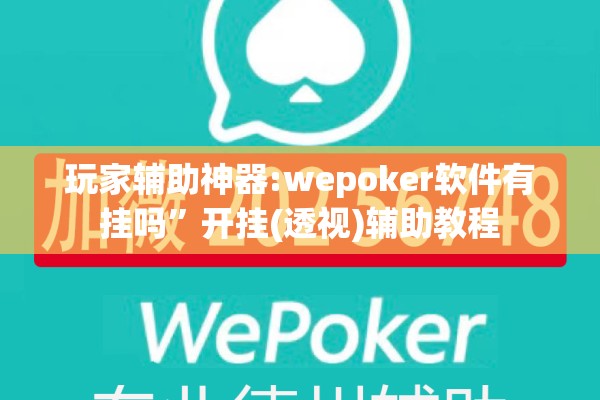 玩家辅助神器:wepoker软件有挂吗”开挂(透视)辅助教程