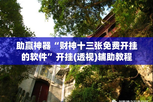 助赢神器“财神十三张免费开挂的软件	”开挂(透视)辅助教程