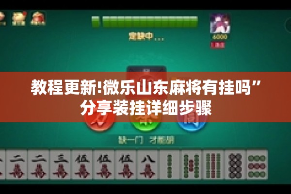 教程更新!微乐山东麻将有挂吗	”分享装挂详细步骤
