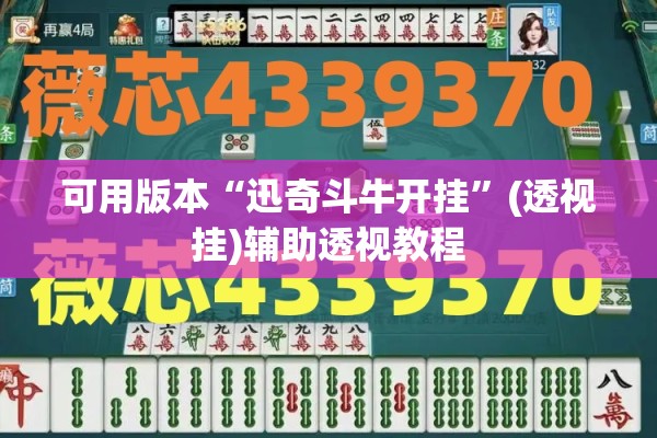 可用版本“迅奇斗牛开挂”(透视挂)辅助透视教程