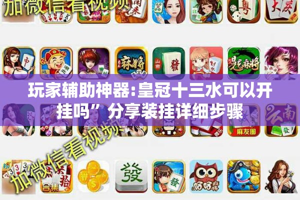 玩家辅助神器:皇冠十三水可以开挂吗	”分享装挂详细步骤