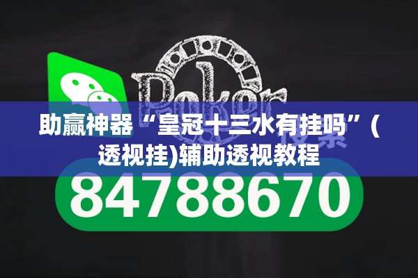 助赢神器“皇冠十三水有挂吗	”(透视挂)辅助透视教程