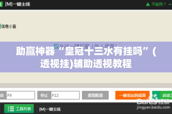 助赢神器“皇冠十三水有挂吗”(透视挂)辅助透视教程