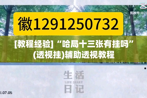 [教程经验]“哈局十三张有挂吗”(透视挂)辅助透视教程