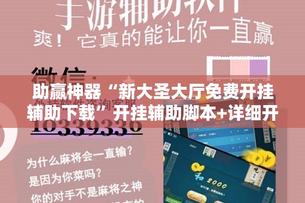 助赢神器“新大圣大厅免费开挂辅助下载”开挂辅助脚本+详细开挂安装教程