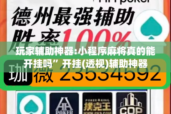 玩家辅助神器:小程序麻将真的能开挂吗	”开挂(透视)辅助神器