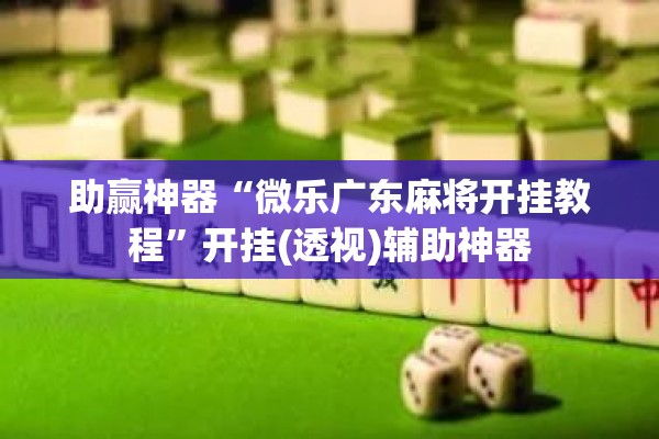 助赢神器“微乐广东麻将开挂教程	”开挂(透视)辅助神器