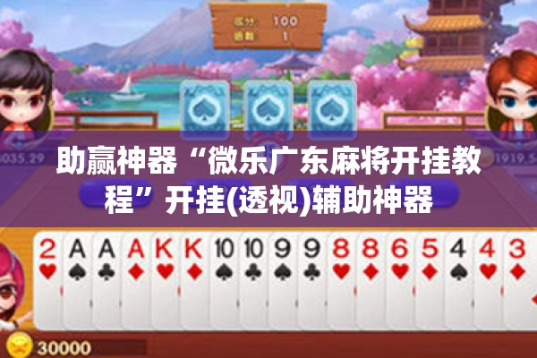 助赢神器“微乐广东麻将开挂教程	”开挂(透视)辅助神器
