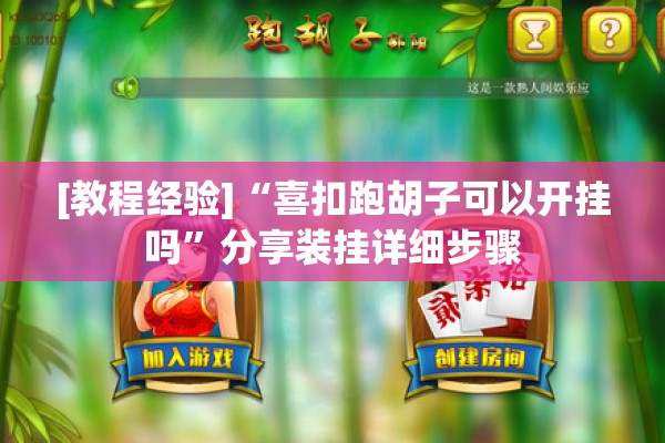 [教程经验]“喜扣跑胡子可以开挂吗”分享装挂详细步骤