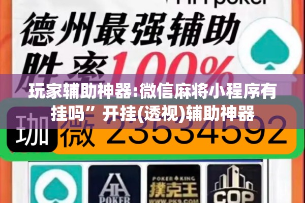 玩家辅助神器:微信麻将小程序有挂吗”开挂(透视)辅助神器