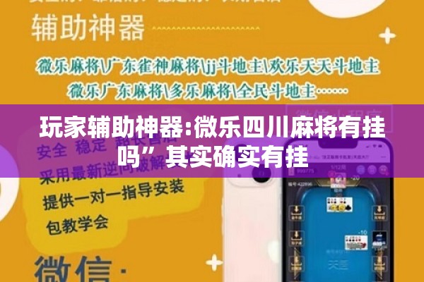 玩家辅助神器:微乐四川麻将有挂吗”其实确实有挂