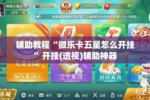 辅助教程“微乐卡五星怎么开挂”开挂(透视)辅助神器