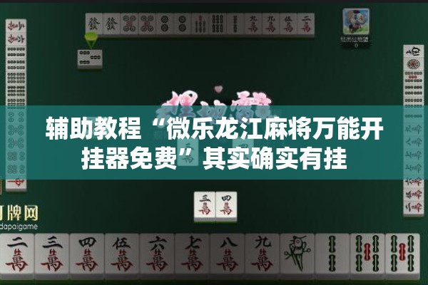 辅助教程“微乐龙江麻将万能开挂器免费	”其实确实有挂