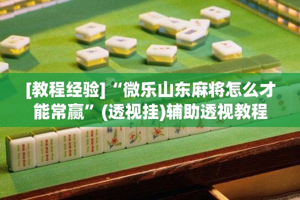 [教程经验]“微乐山东麻将怎么才能常赢	”(透视挂)辅助透视教程