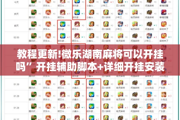教程更新!微乐湖南麻将可以开挂吗”开挂辅助脚本+详细开挂安装教程