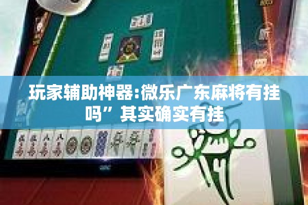 玩家辅助神器:微乐广东麻将有挂吗	”其实确实有挂