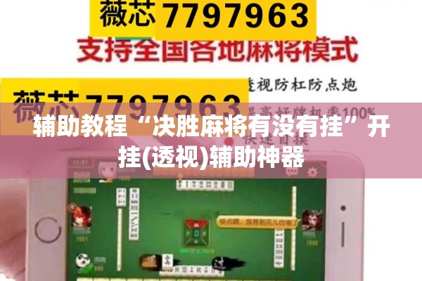 辅助教程“决胜麻将有没有挂”开挂(透视)辅助神器