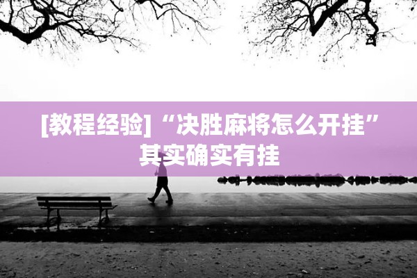 [教程经验]“决胜麻将怎么开挂”其实确实有挂