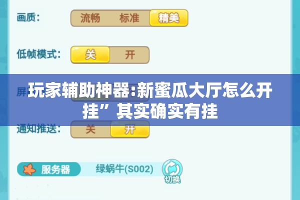 玩家辅助神器:新蜜瓜大厅怎么开挂	”其实确实有挂