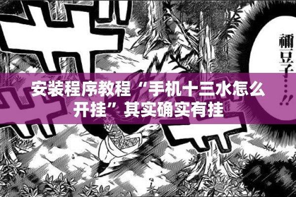 安装程序教程“手机十三水怎么开挂”其实确实有挂