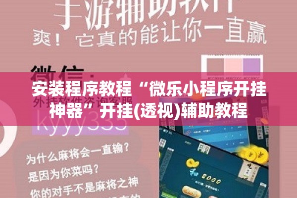安装程序教程“微乐小程序开挂神器”开挂(透视)辅助教程