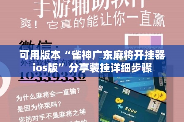 可用版本“雀神广东麻将开挂器ios版	”分享装挂详细步骤