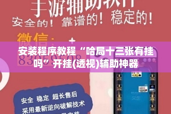 安装程序教程“哈局十三张有挂吗”开挂(透视)辅助神器