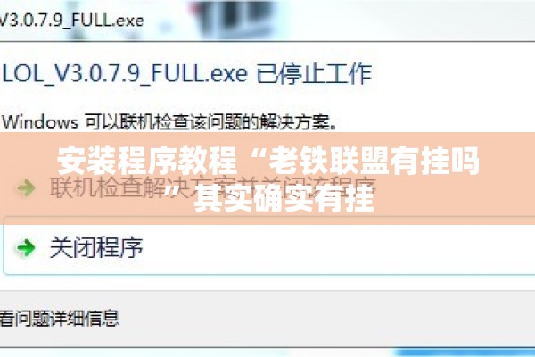 安装程序教程“老铁联盟有挂吗”其实确实有挂