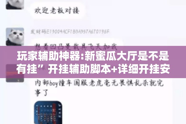 玩家辅助神器:新蜜瓜大厅是不是有挂”开挂辅助脚本+详细开挂安装教程
