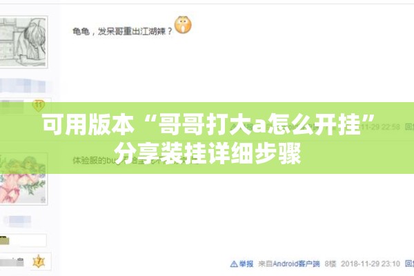可用版本“哥哥打大a怎么开挂”分享装挂详细步骤