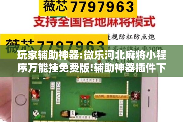 玩家辅助神器:微乐河北麻将小程序万能挂免费版!辅助神器插件下载