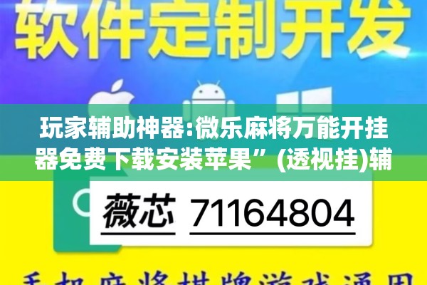 玩家辅助神器:微乐麻将万能开挂器免费下载安装苹果”(透视挂)辅助透视教程