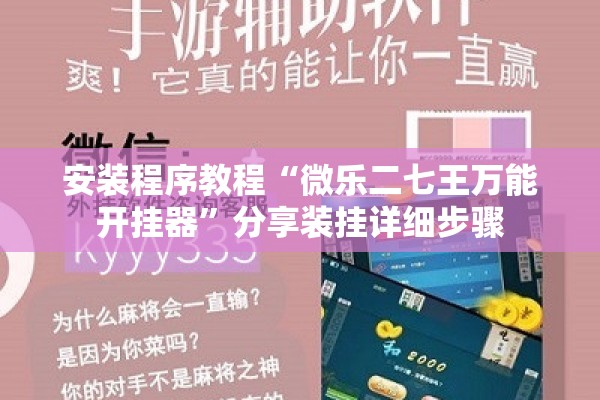 安装程序教程“微乐二七王万能开挂器”分享装挂详细步骤