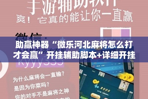 助赢神器“微乐河北麻将怎么打才会赢	”开挂辅助脚本+详细开挂安装教程