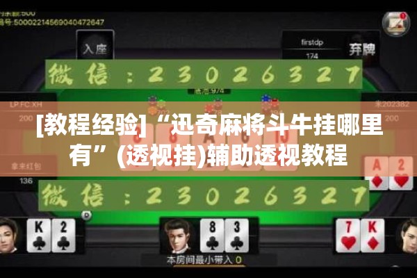 [教程经验]“迅奇麻将斗牛挂哪里有”(透视挂)辅助透视教程