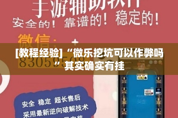[教程经验]“微乐挖坑可以作弊吗”其实确实有挂